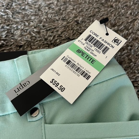 Alfani Capri Pants. Size 8P. Color “Tear Drop”. - Picture 2 of 3